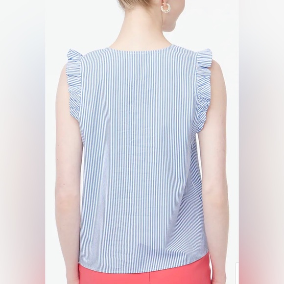 NWT J. Crew Factory | Sleeveless Ruffle Top - Picture 2 of 6